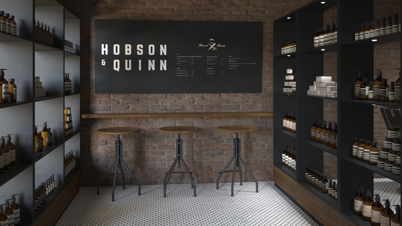 Hobson Quinn Barber Salon Design